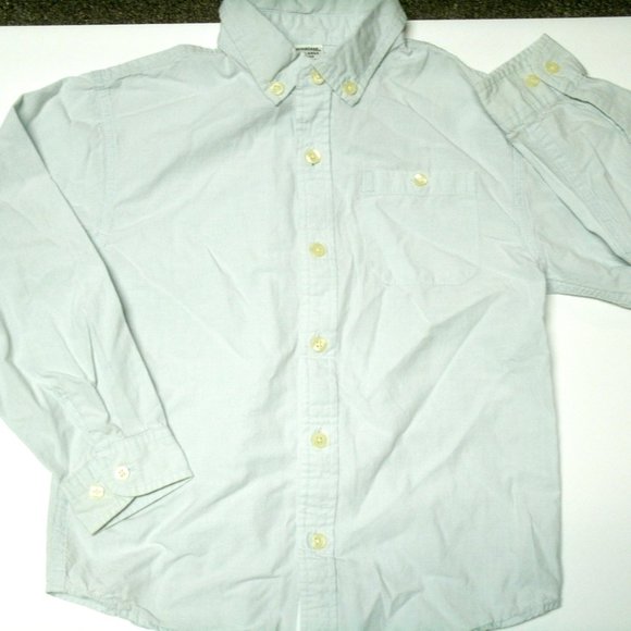 Gymboree Boy's Button Down Shirt Blue Oxford Checks Size 6